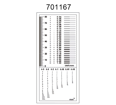 Inspection Dot Point Gauge Film Ruler Gauge Template Part No 701167